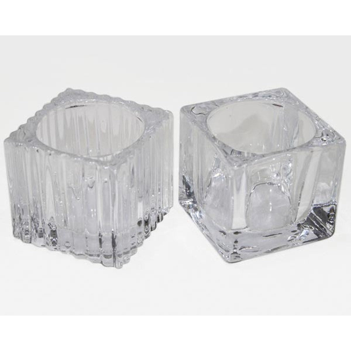 Porte-bougie chauffe-plat 5,0 x 5,0 x 4,5 cm en verre de qualité supérieure