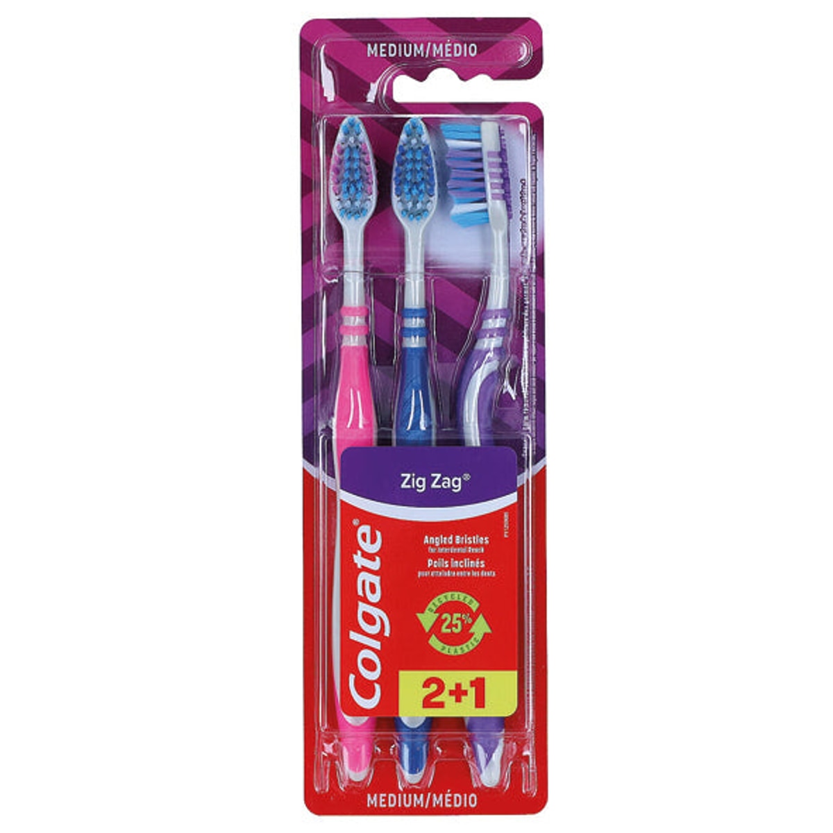 Brosse à dents COLGATE 3 Zig Zag Medium