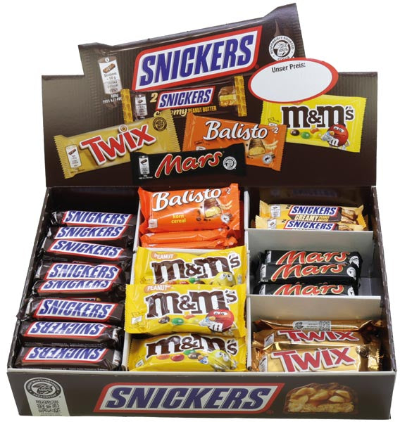 Boîte des meilleures ventes Food Mars, 72 pièces, 6 variétés assorties