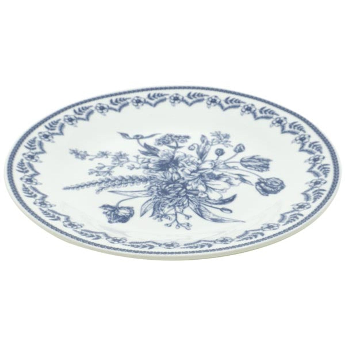 Assiette en porcelaine 18,8 x 2,2 cm, motif bleu impérial
