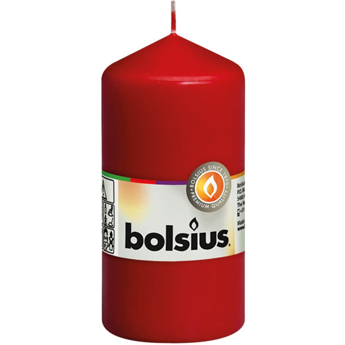 Bougie pilier 120 mm (H) x 58 mm (DM), rouge