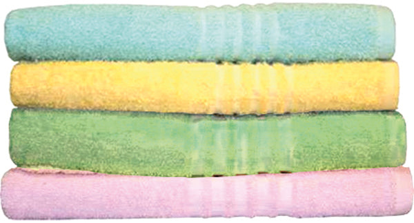 Gant de toilette/gant à savon, coton, 30x30cm, couleurs pastel, assorties.