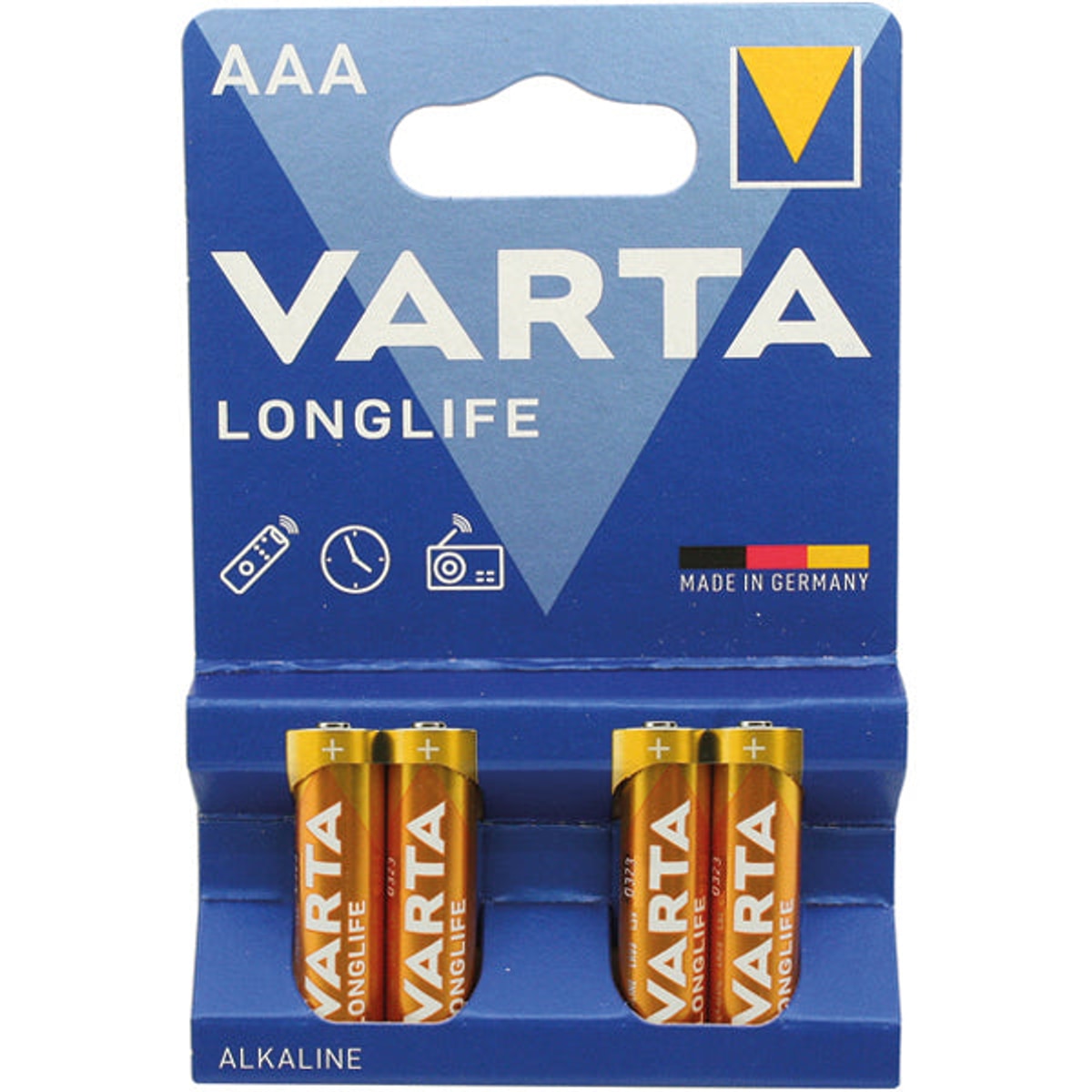Piles alcalines longue durée VARTA Micro AAA 4