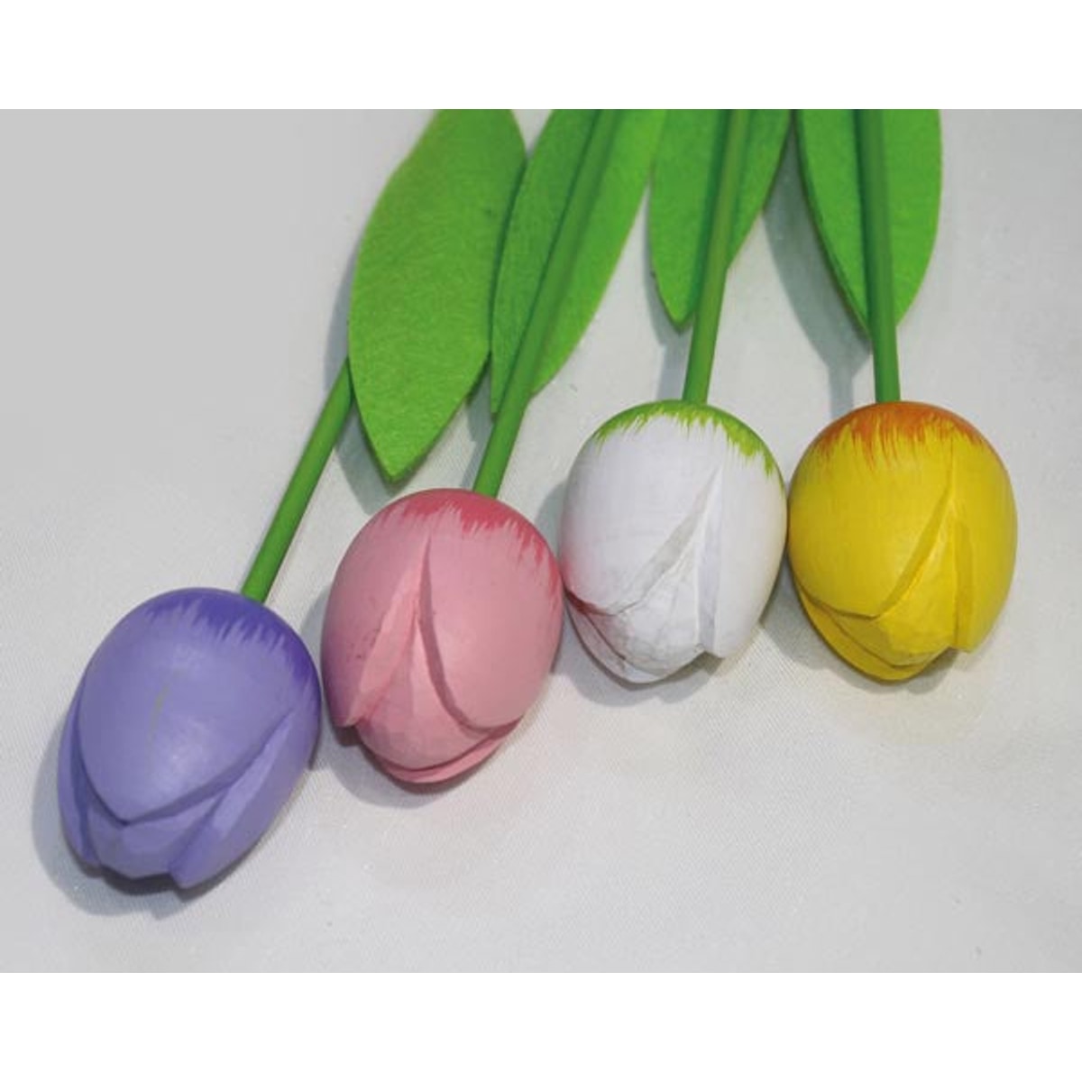 Tulipe élégante en bois de la plus haute qualité, 3 x 3,5 x 32 cm
