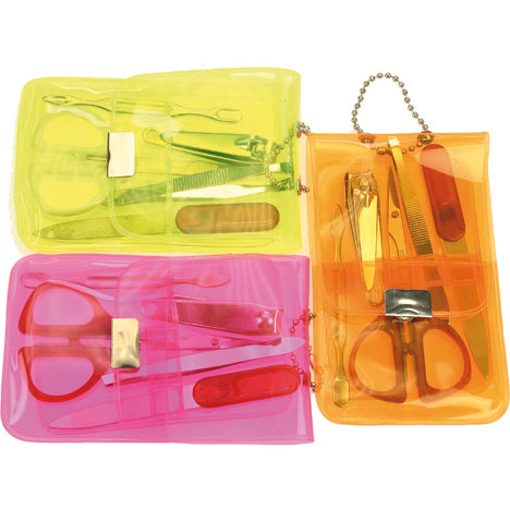 Kit de manucure 5 pièces dans un étui transparent, 7 x 11 cm