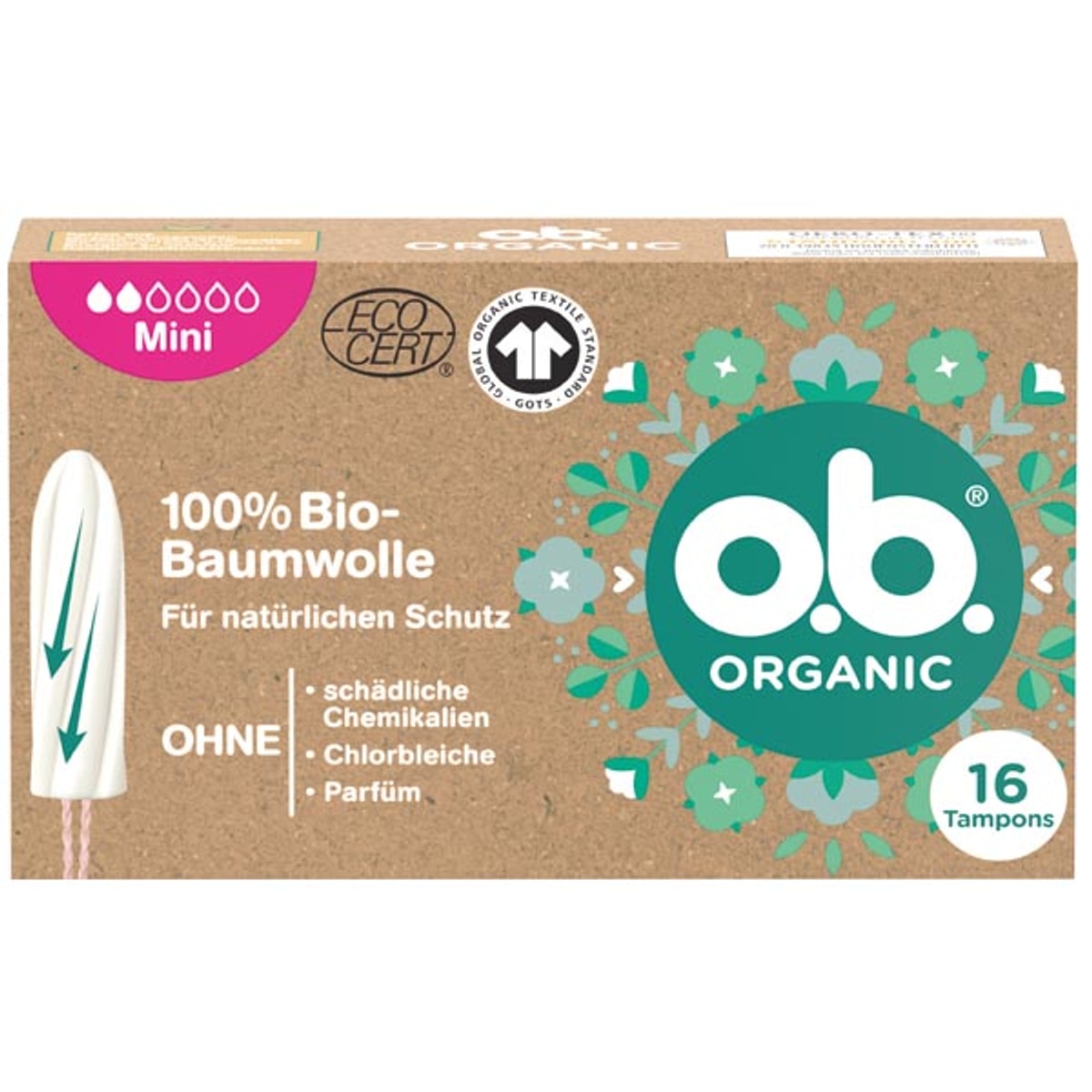 MÉTÉO. Tampons Bio Mini 16 pièces