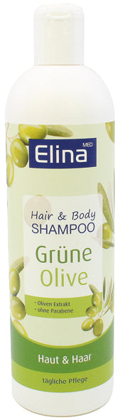 Gel douche Elina Med 500 ml Cheveux et Corps Olive Verte