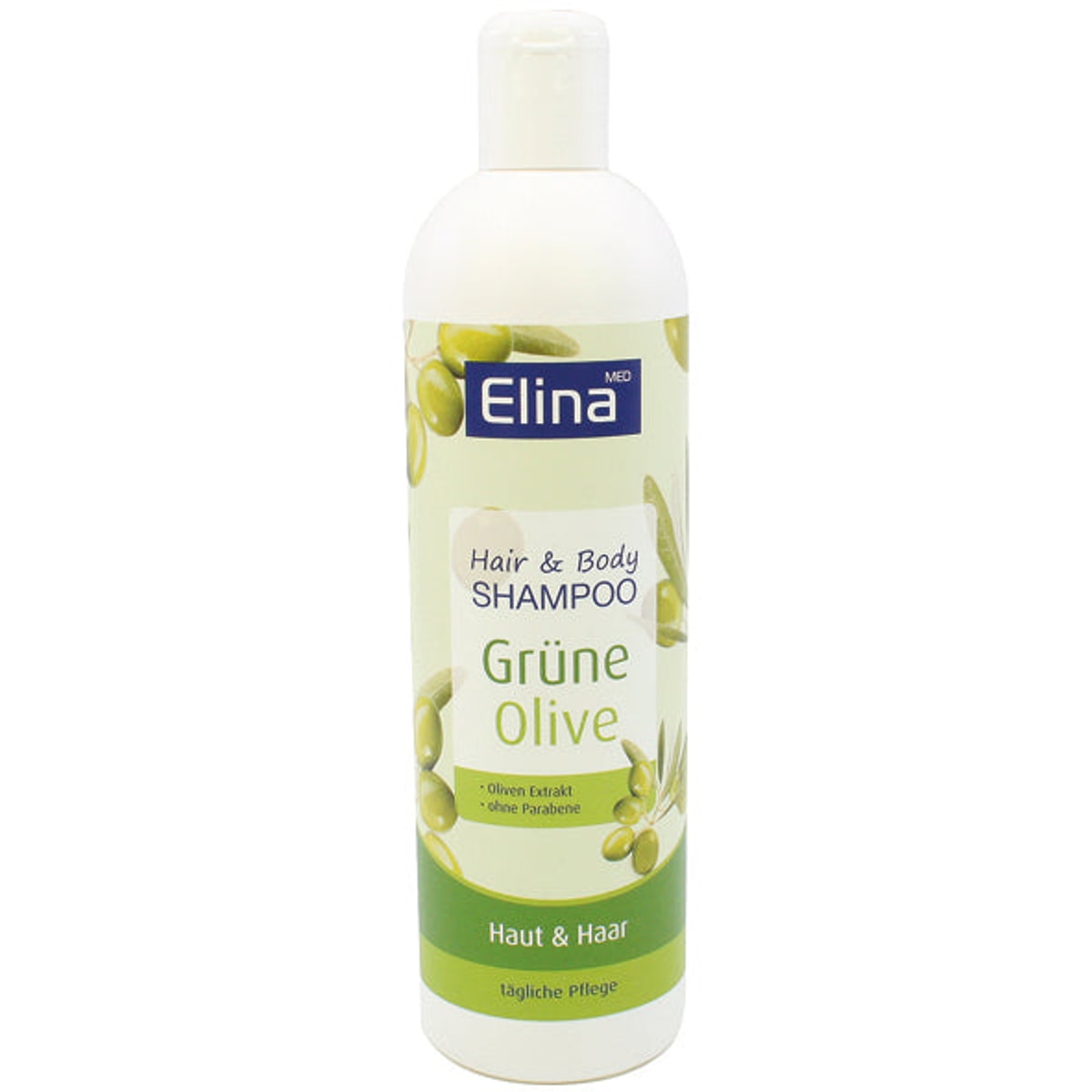 Gel douche Elina Med 500 ml Cheveux et Corps Olive Verte