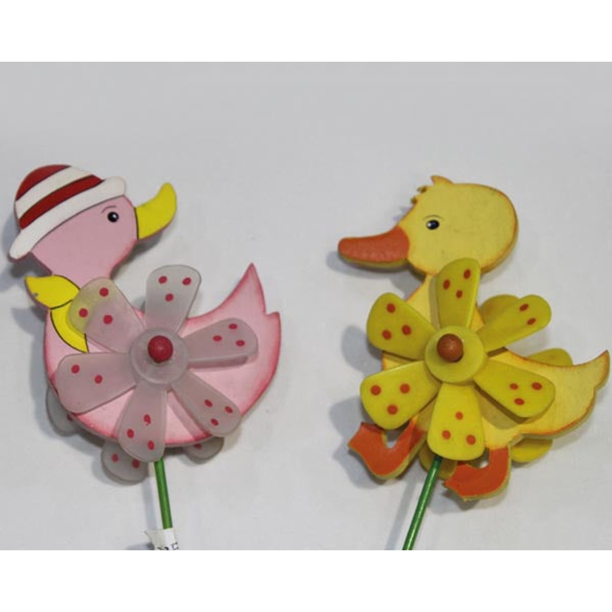 Petit moulin à vent en forme de canard, en bois, 9,5 x 5,5 x 38 cm