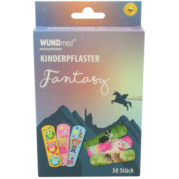 Pansements fantaisie pour enfants, 30 pièces, 19 x 63 mm