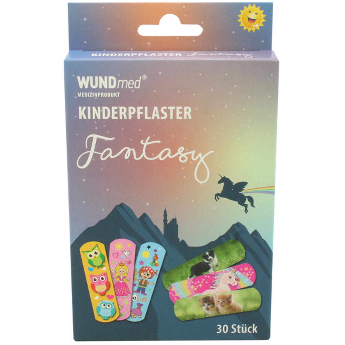 Pansements fantaisie pour enfants, 30 pièces, 19 x 63 mm