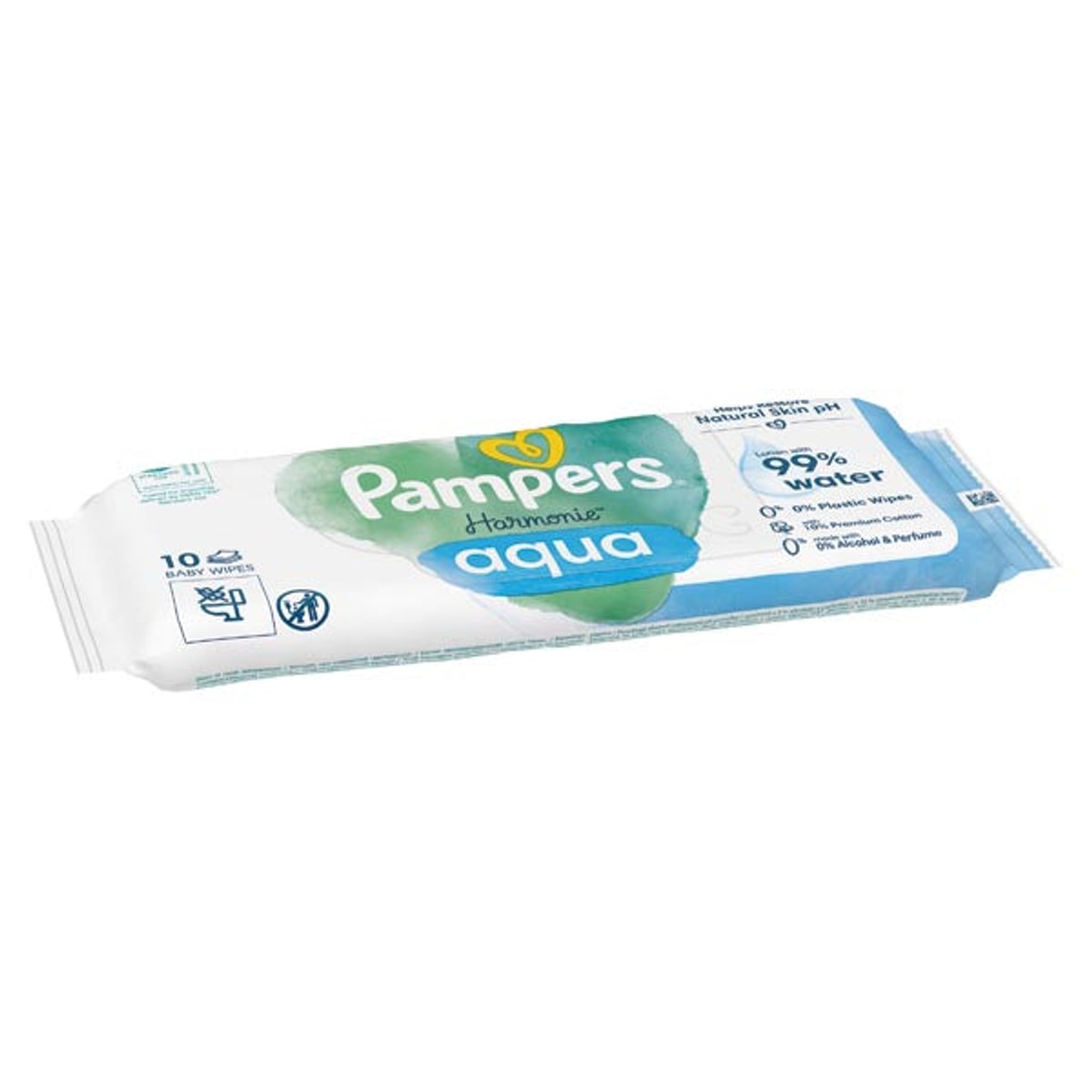 Lingettes pour bébé Pampers Aqua, paquet de 10