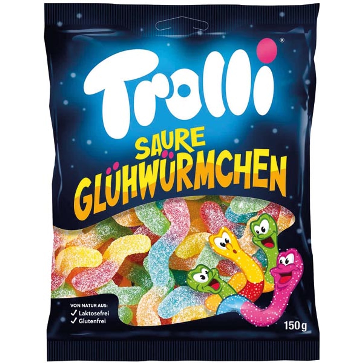 Vers luisants acidulés Food Trolli 150 g