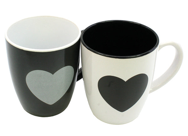 Mug en forme de cœur, environ 350 ml, 12 x 11 x 8,5 cm