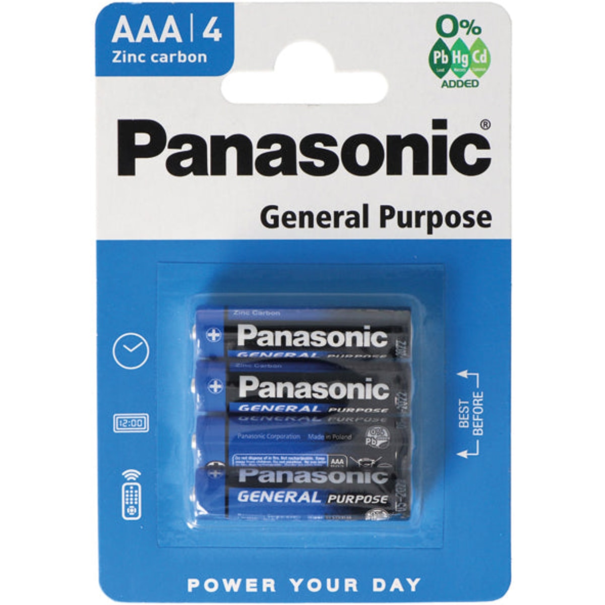 Piles PANASONIC Micro AAA, lot de 4