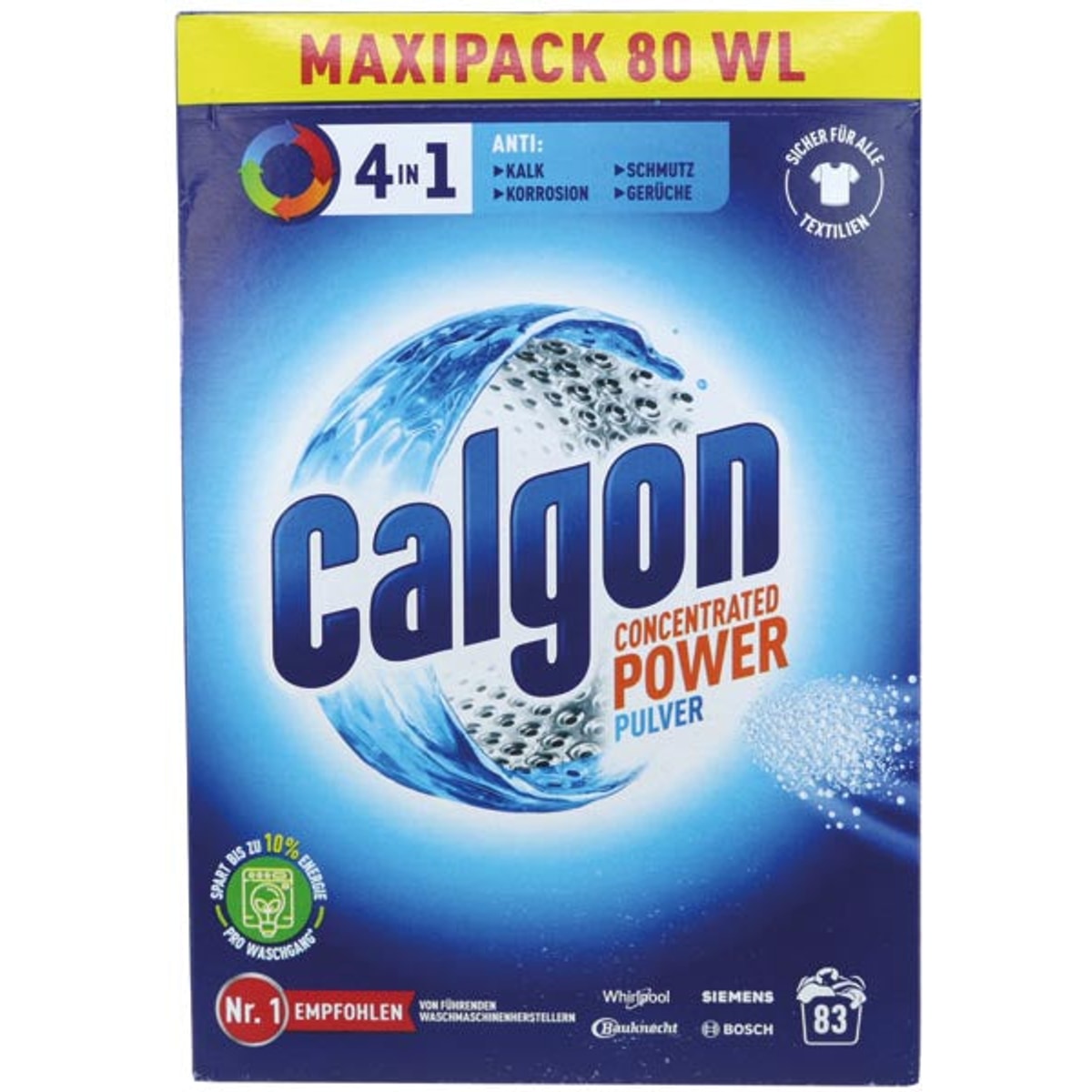 Calgon 4 en 1 Poudre 2075 g Adoucisseur d'eau biphasé