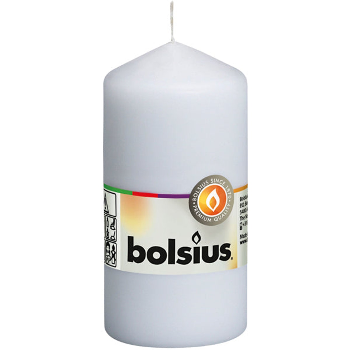 Bougie pilier 120 mm (H) x 58 mm (DM), blanche