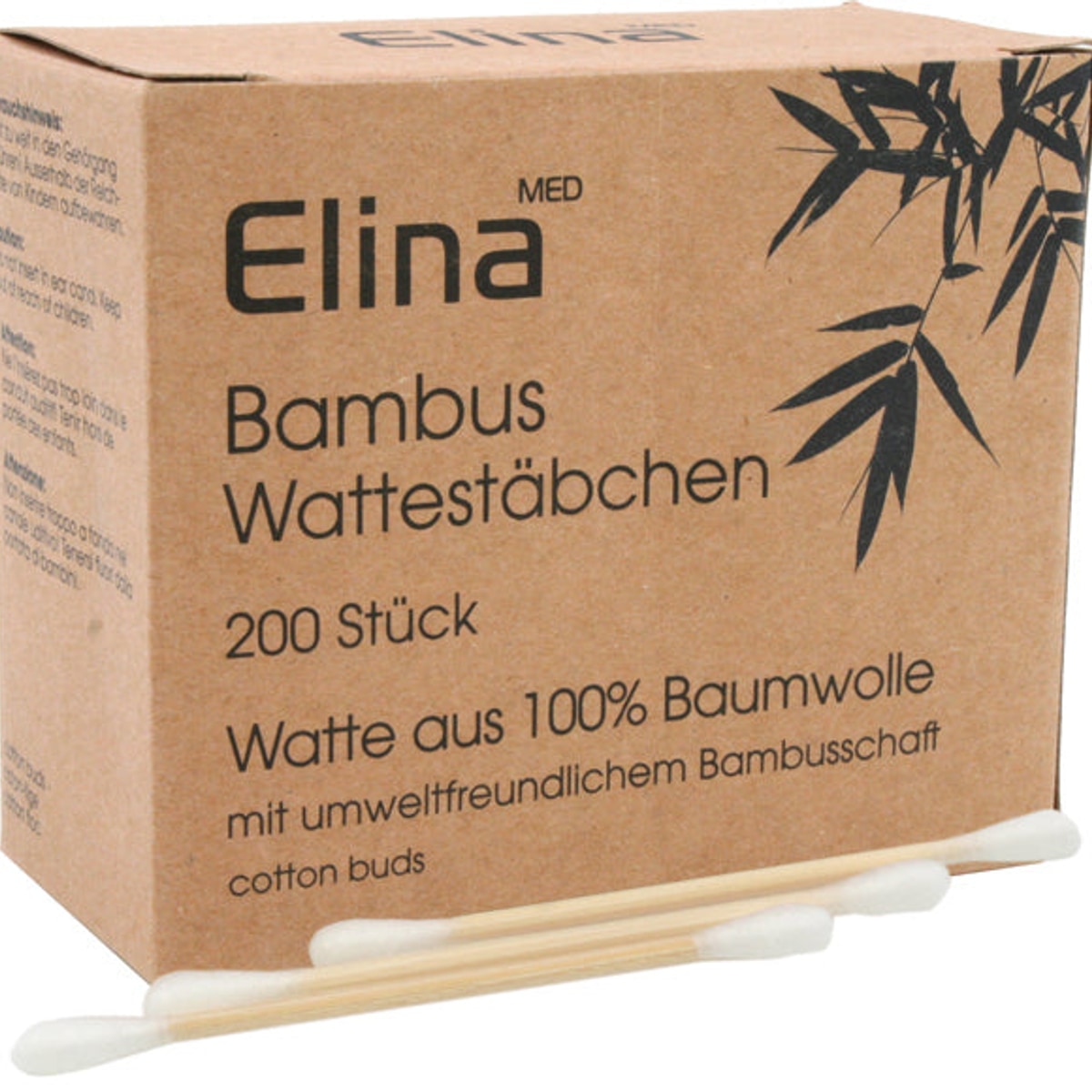 200 cotons-tiges en bambou Elina