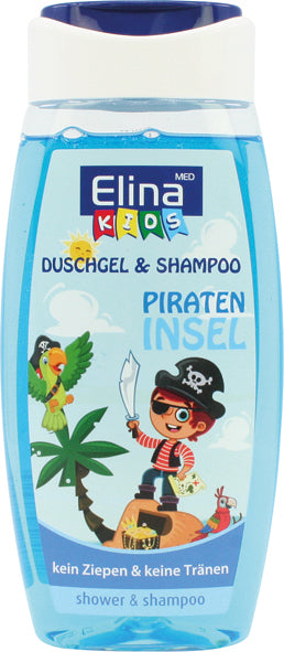 Gel douche Elina Kids 250 ml 2 en 1 Île des Pirates