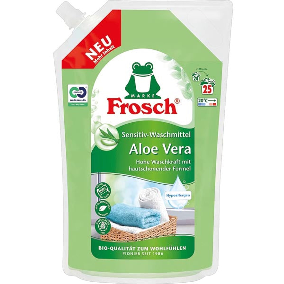 Frosch Lessive Liquide 25 WL Aloe Vera