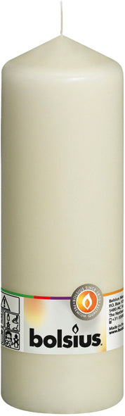 Bougie pilier 200 mm (H) x 68 mm (DM) couleur champagne