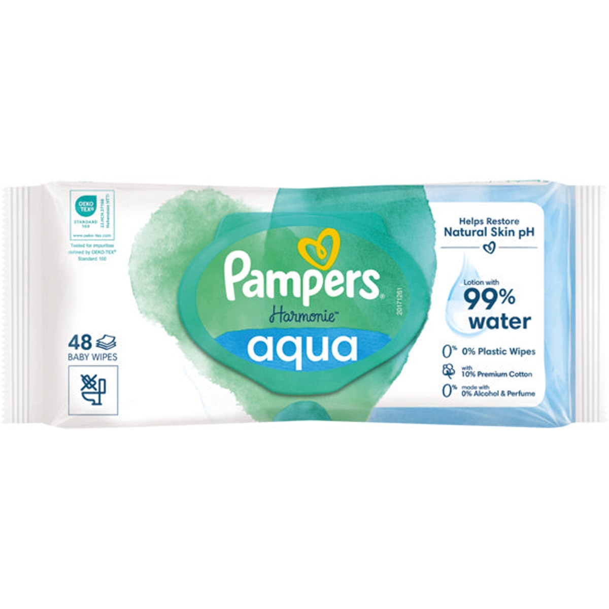 Lingettes humides Pampers Aqua, 48 pièces