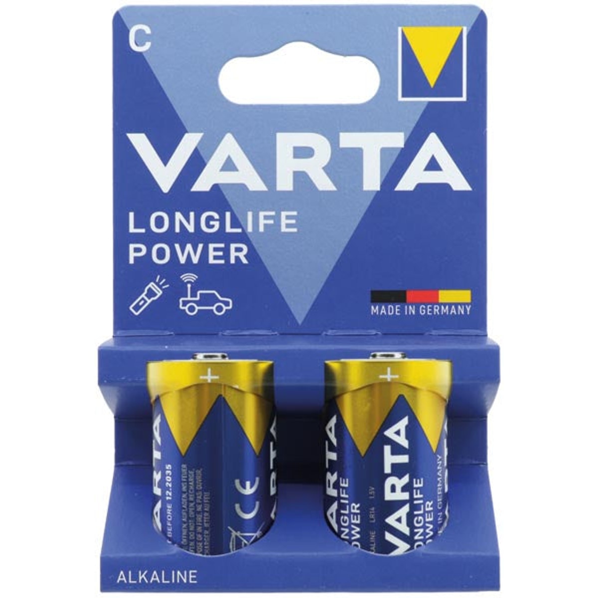 Pile alcaline longue durée VARTA Baby C 2