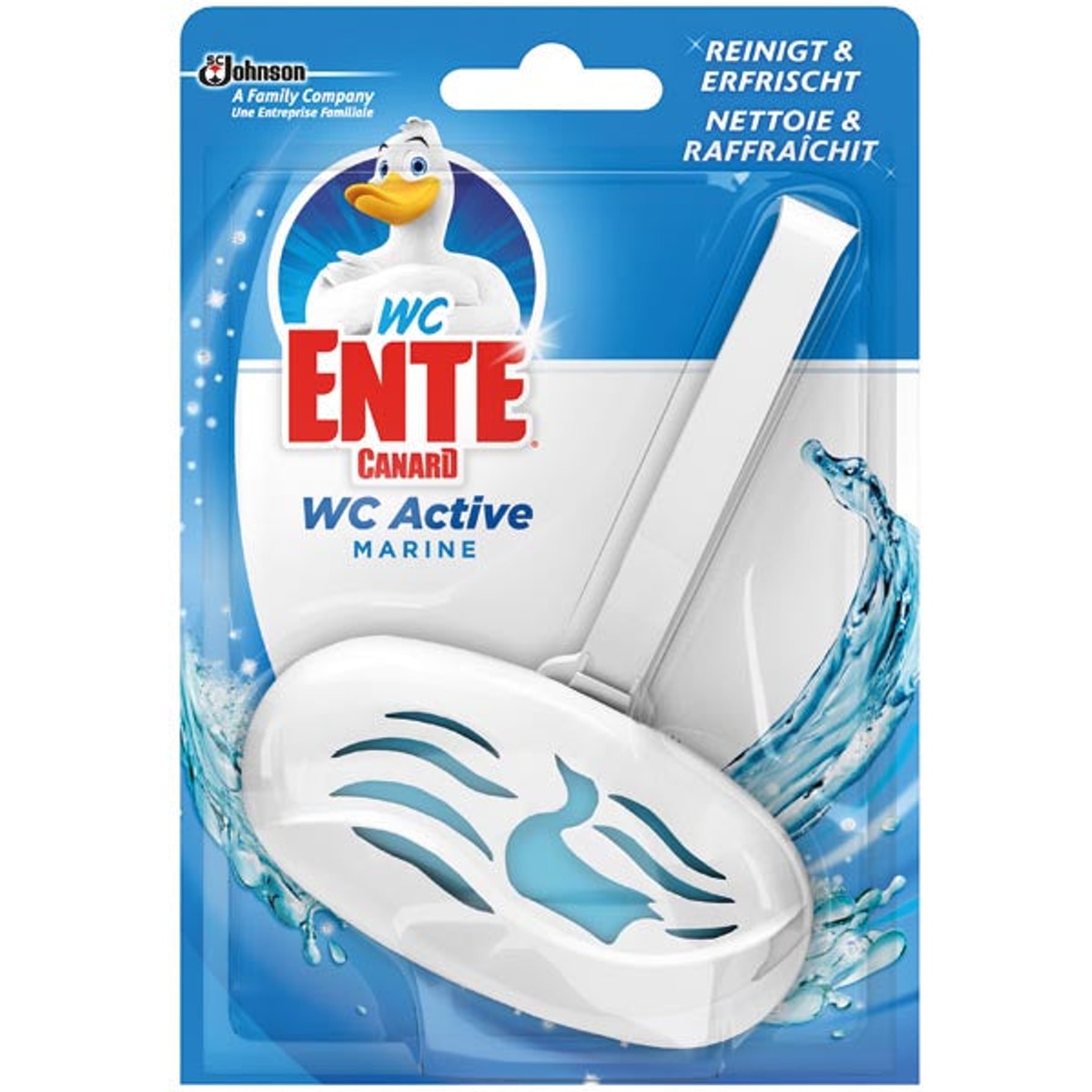 Duck WC Active Nettoyant WC 3-en-1 avec support 40 g Marine
