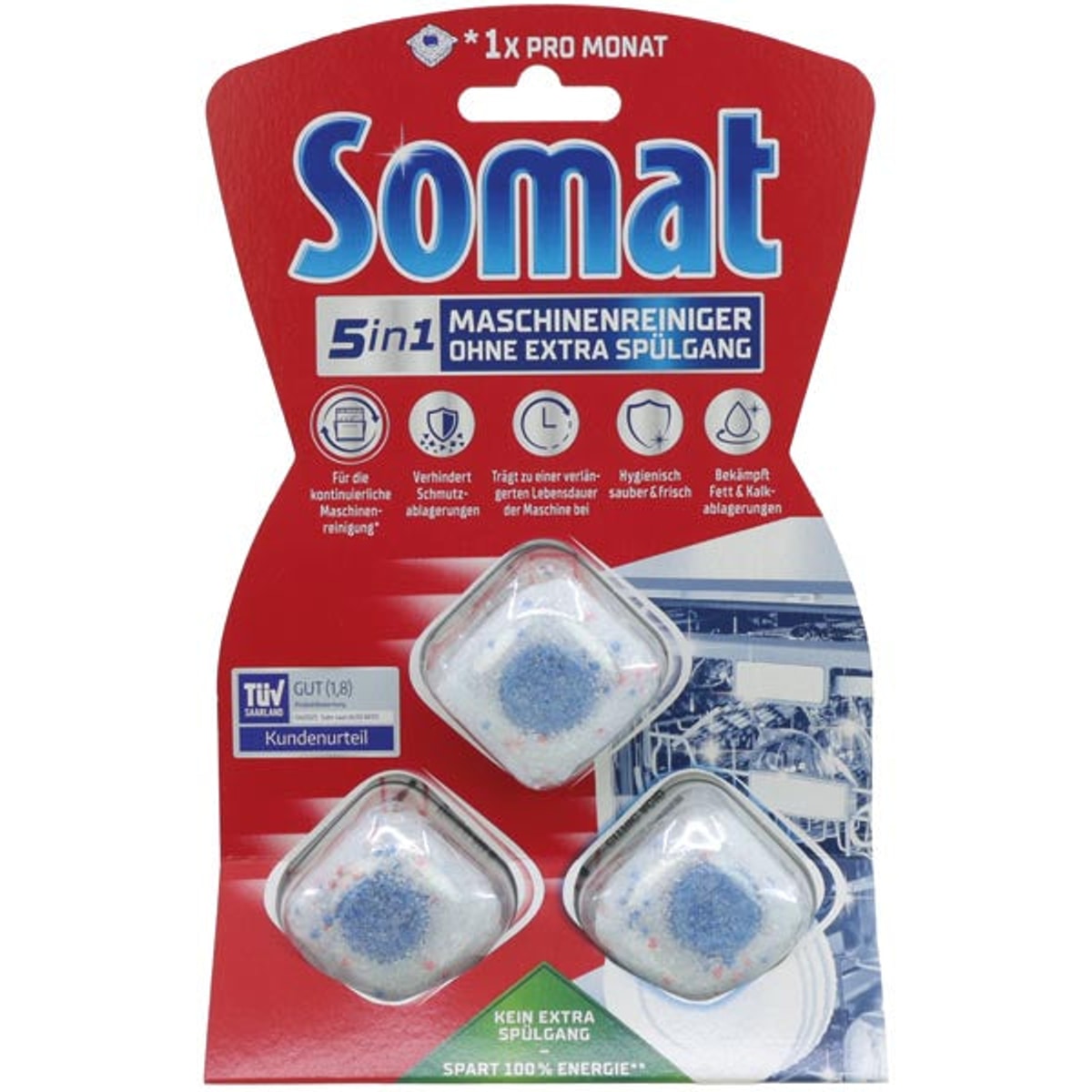 Comprimés nettoyants pour machines Somat, paquet de 3