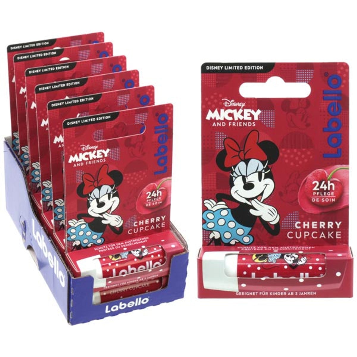Baume à lèvres Labello. Brillance Cerise 4,8 g Minnie Mouse