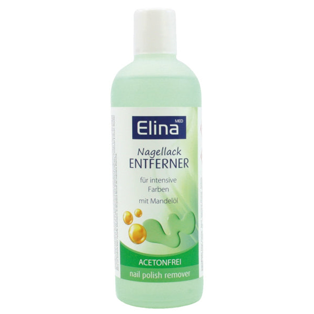 Dissolvant pour vernis à ongles Elina 200 ml Sans acétone Huile d'amande