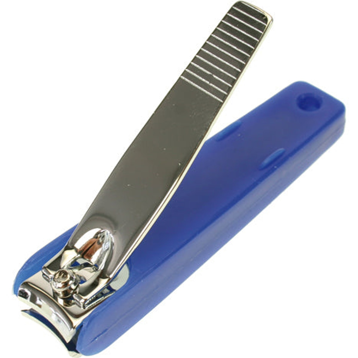Coupe-ongles de 7 cm avec récipient de récupération, bleu