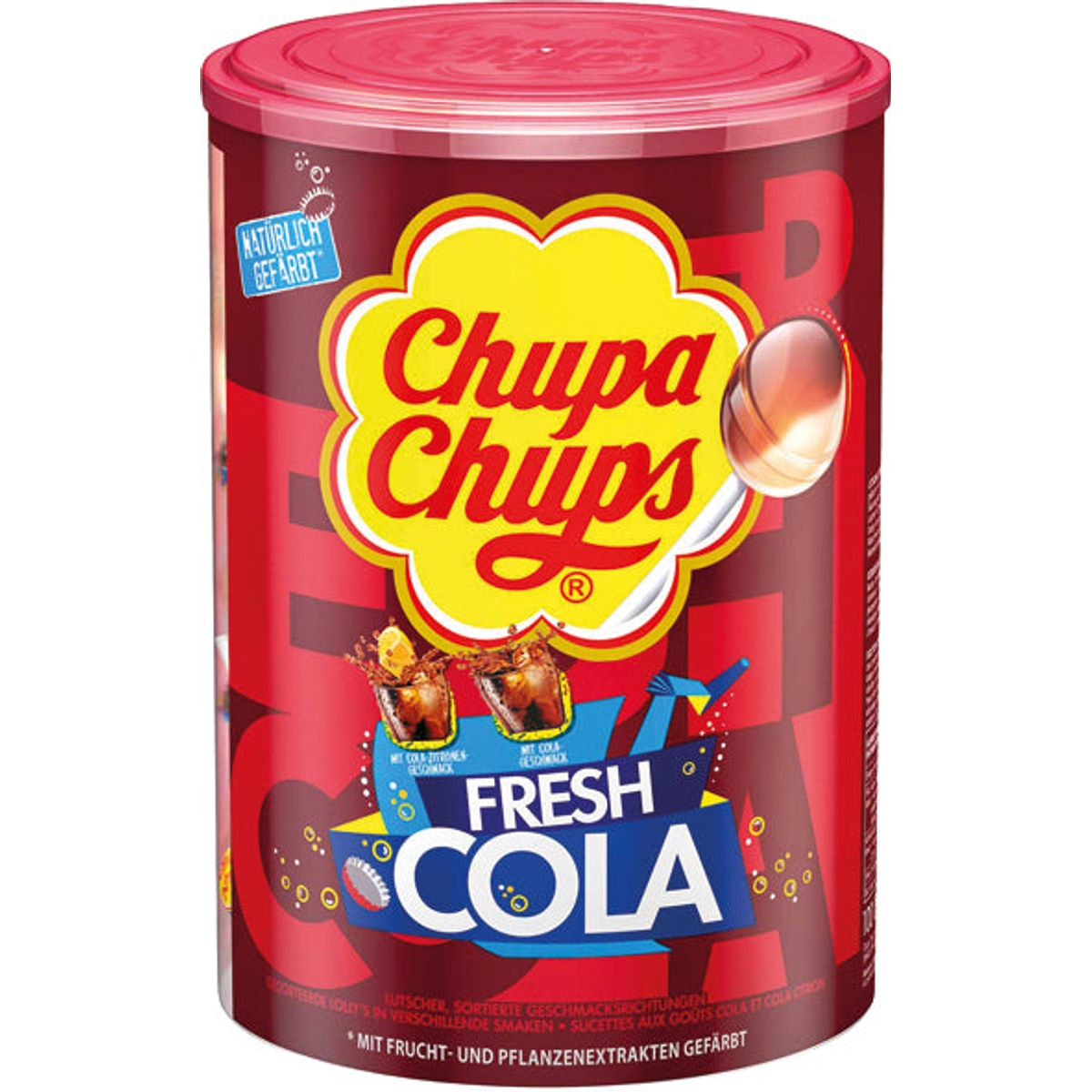 Boîte de 1200 g de cola Chupa Chups, 100 pièces.