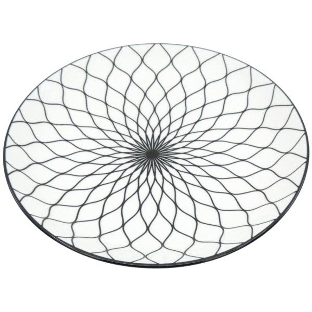 Assiette 19,5 x 2,3 cm, motif design en céramique