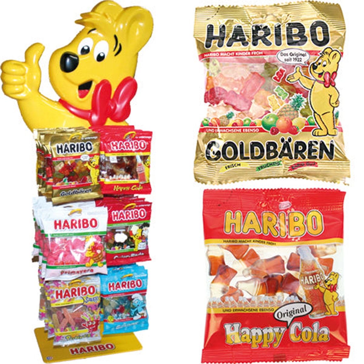 Haribo Food 100g Mix 5f. assorti avec présentoir gratuit