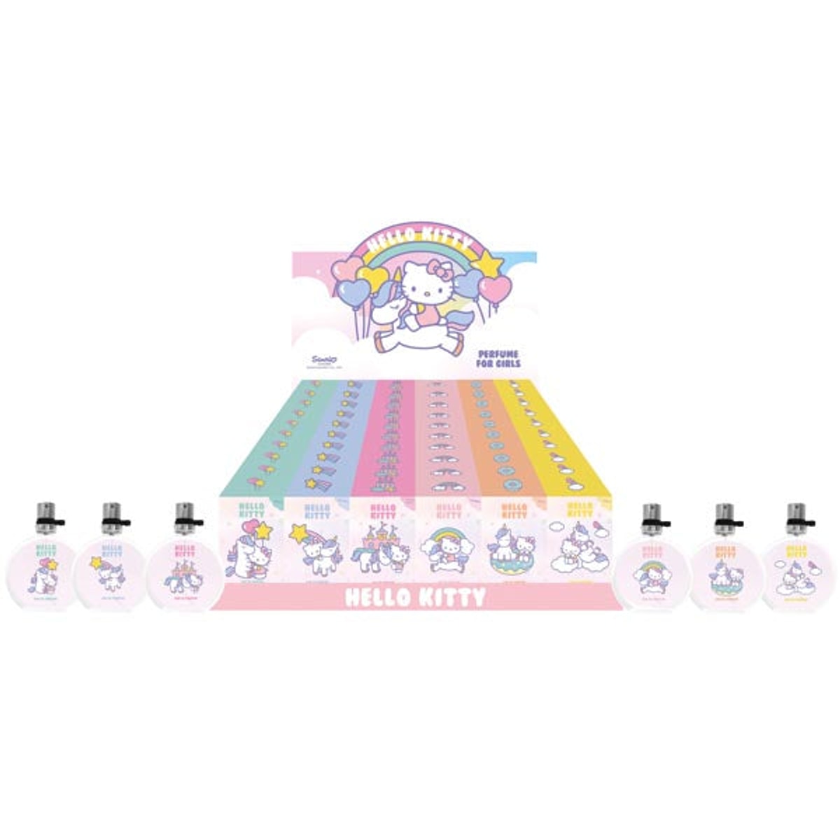 Parfum Hello Kitty 15 ml, présentoir licorne 60s