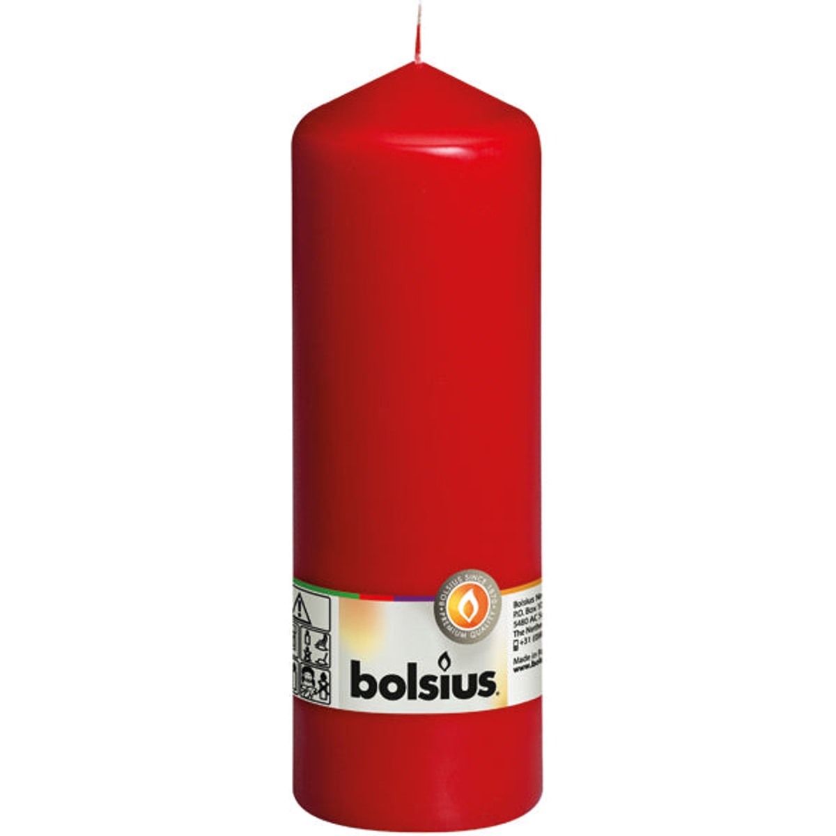 Bougie pilier 200 mm (H) x 68 mm (DM), rouge