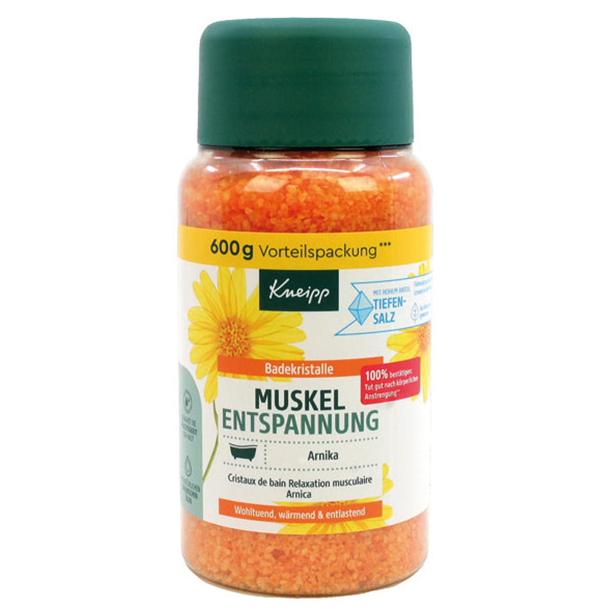 Cristaux de bain Kneipp 600 g pour la relaxation musculaire