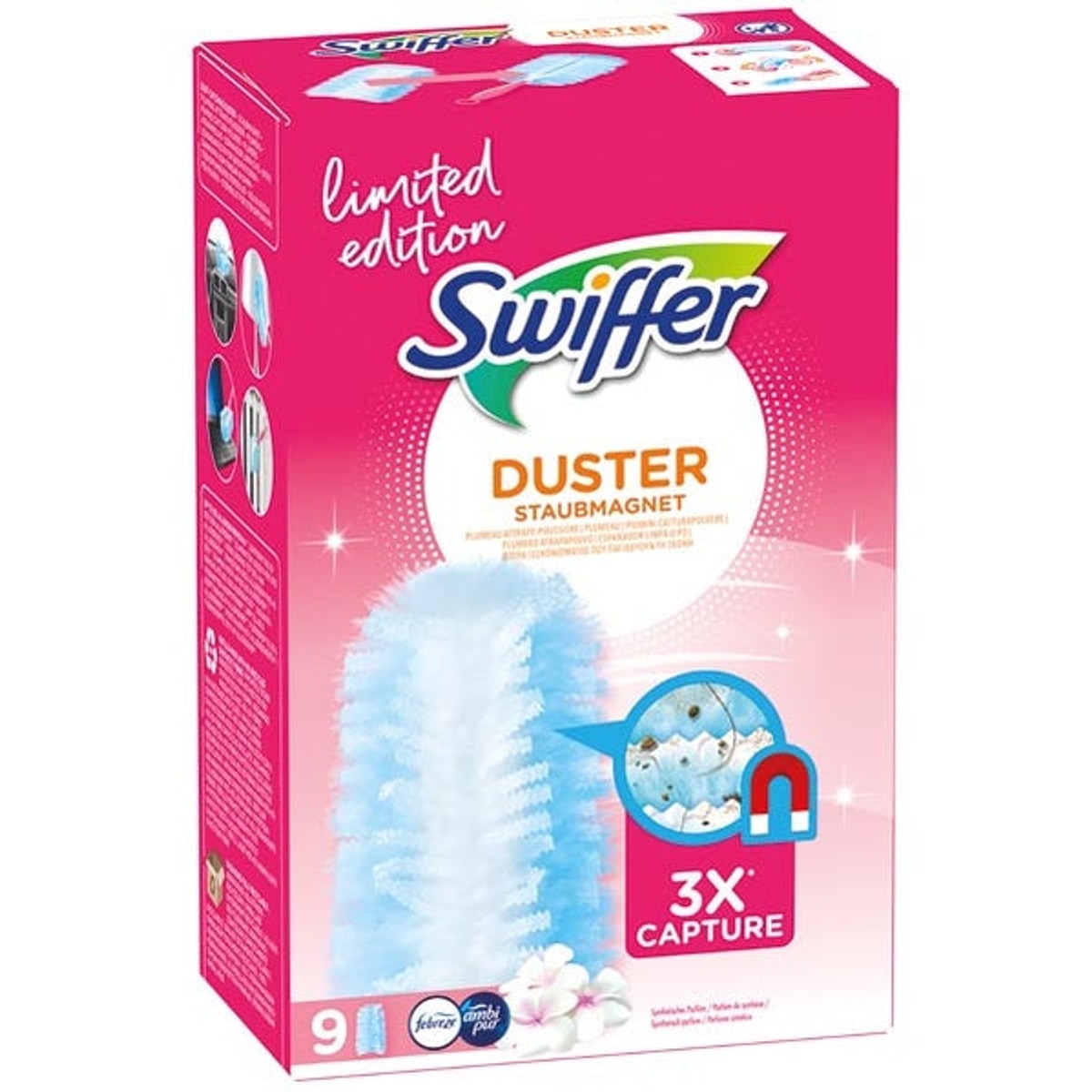 Lingettes Swiffer Duster NF 9 Febreze Rose