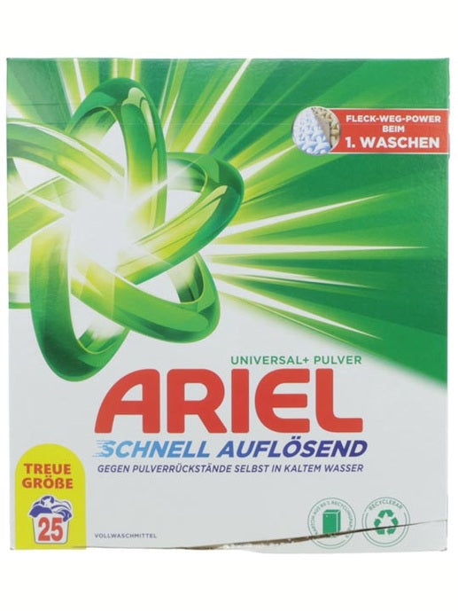 Lessive en poudre Ariel 1,5 kg Universelle 25W