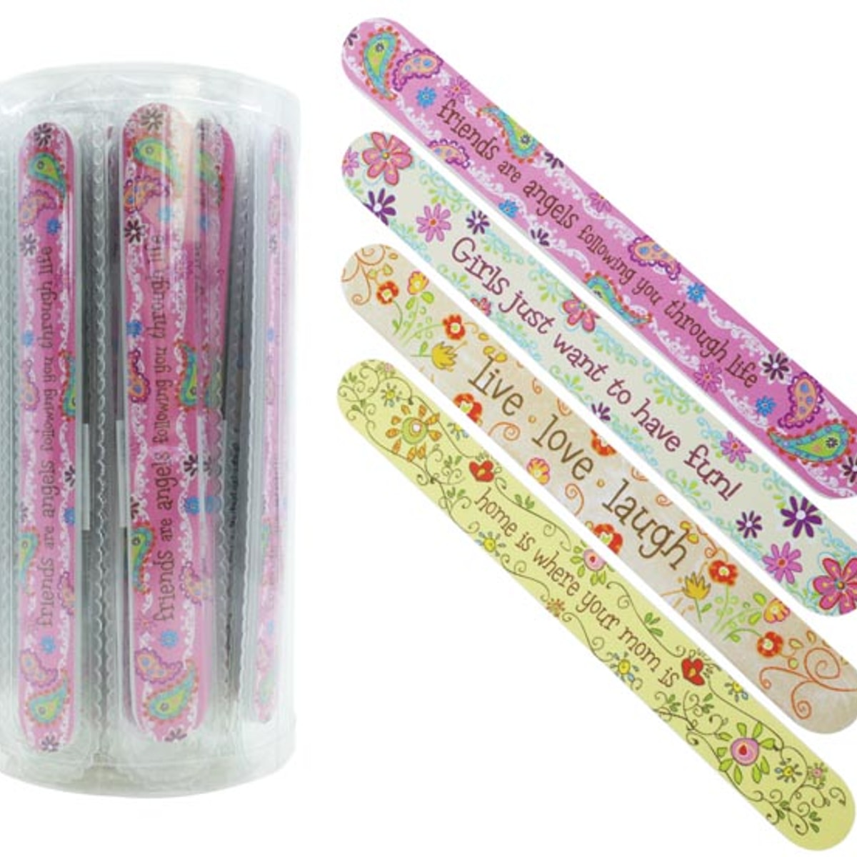 Lime à ongles en mousse souple, 18 cm, dans une boîte avec des inscriptions