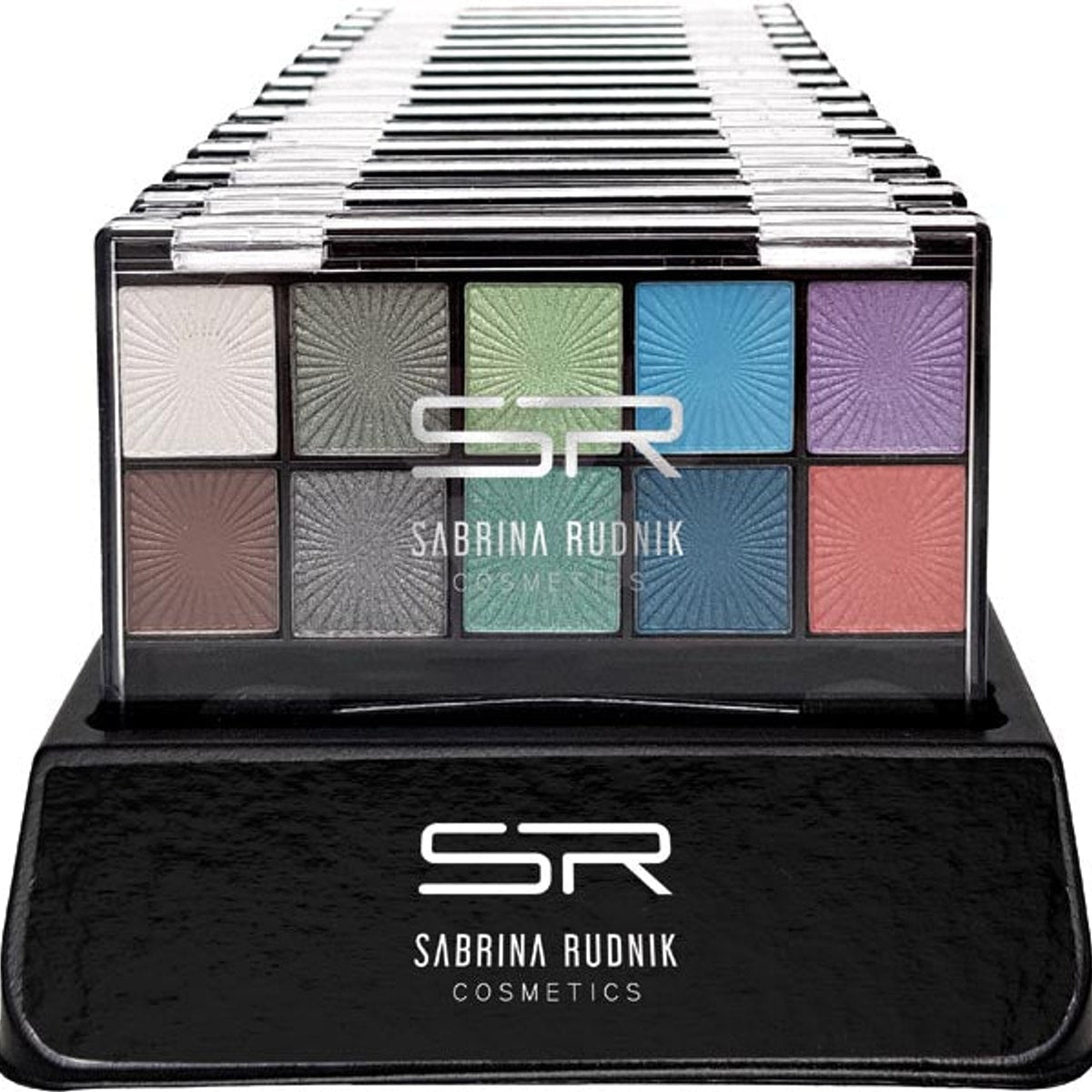 Sabrina Cosmetic Eyeshadow, lot de 10, bleu-vert
