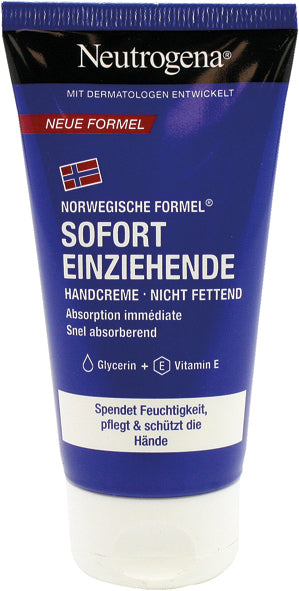 Crème pour les mains Neutrogena 75 ml, absorption instantanée