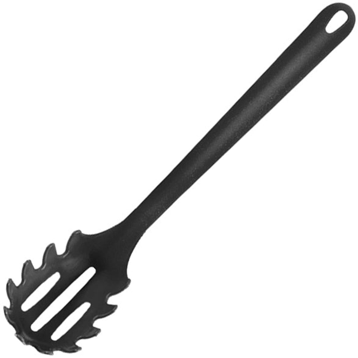 Cuillère à spaghetti noire de 32,5 cm.