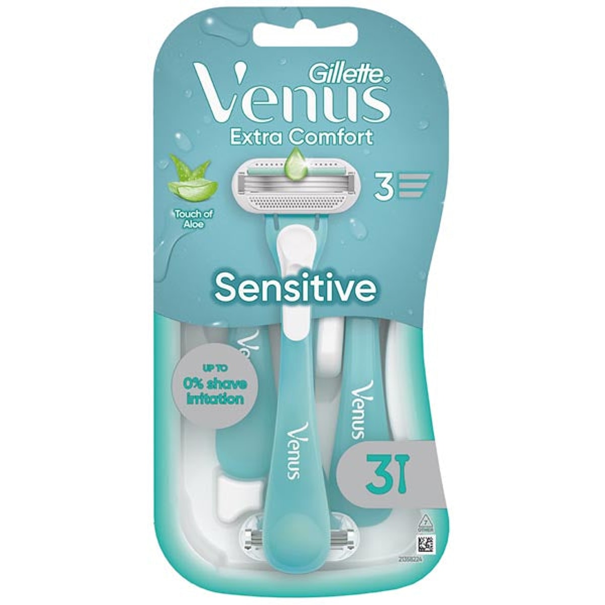 Rasoirs jetables Gillette Venus Sensitive pour femmes, paquet de 3