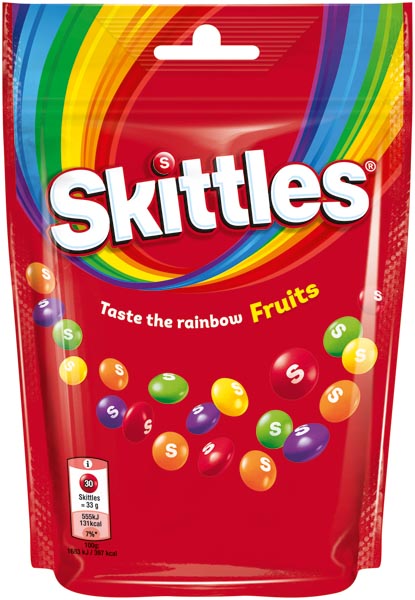 Skittles alimentaires, sachet de 136 g, 2 variétés