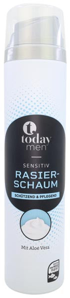 Mousse à raser Today Men 300 ml Peau sensible à l'aloe vera