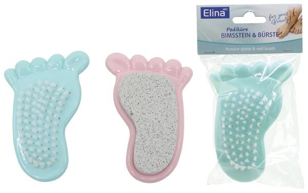 Brosse à ongles pour les pieds, 12 x 7,6 x 2,5 cm, 2 couleurs assorties