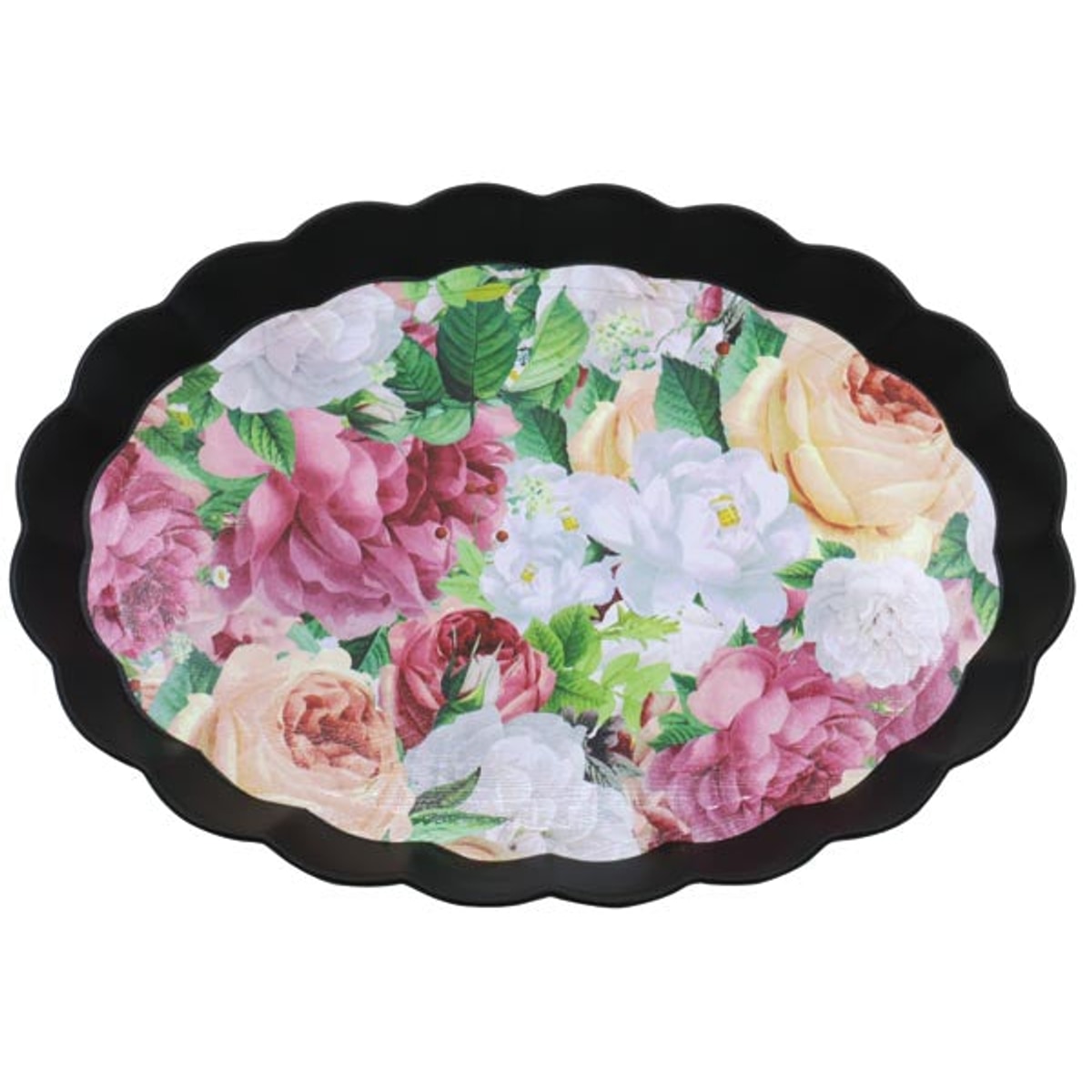 Plateau ovale 36,5 x 25,5 x 2,8 cm en plastique