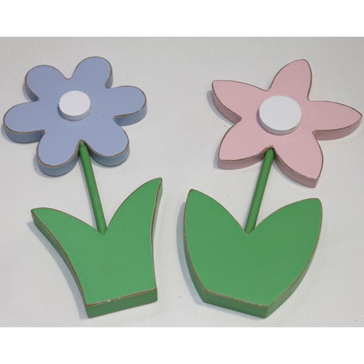 Fleur en bois XL 8x1,5x16cm, fabriquée artisanalement avec amour